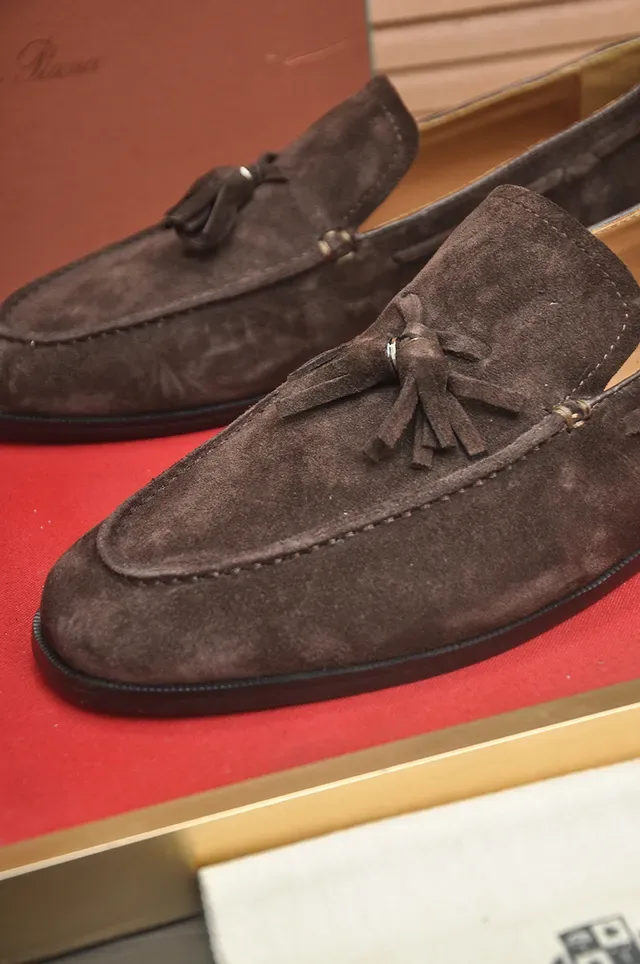 Loro Piana Brown Suede Tassel Loafers 2