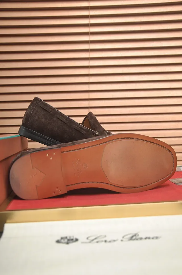 Loro Piana Brown Suede Tassel Loafers 3