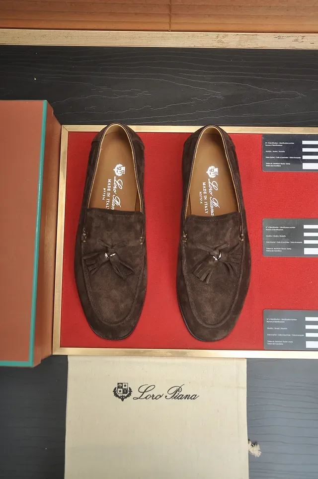 Loro Piana Brown Suede Tassel Loafers 5