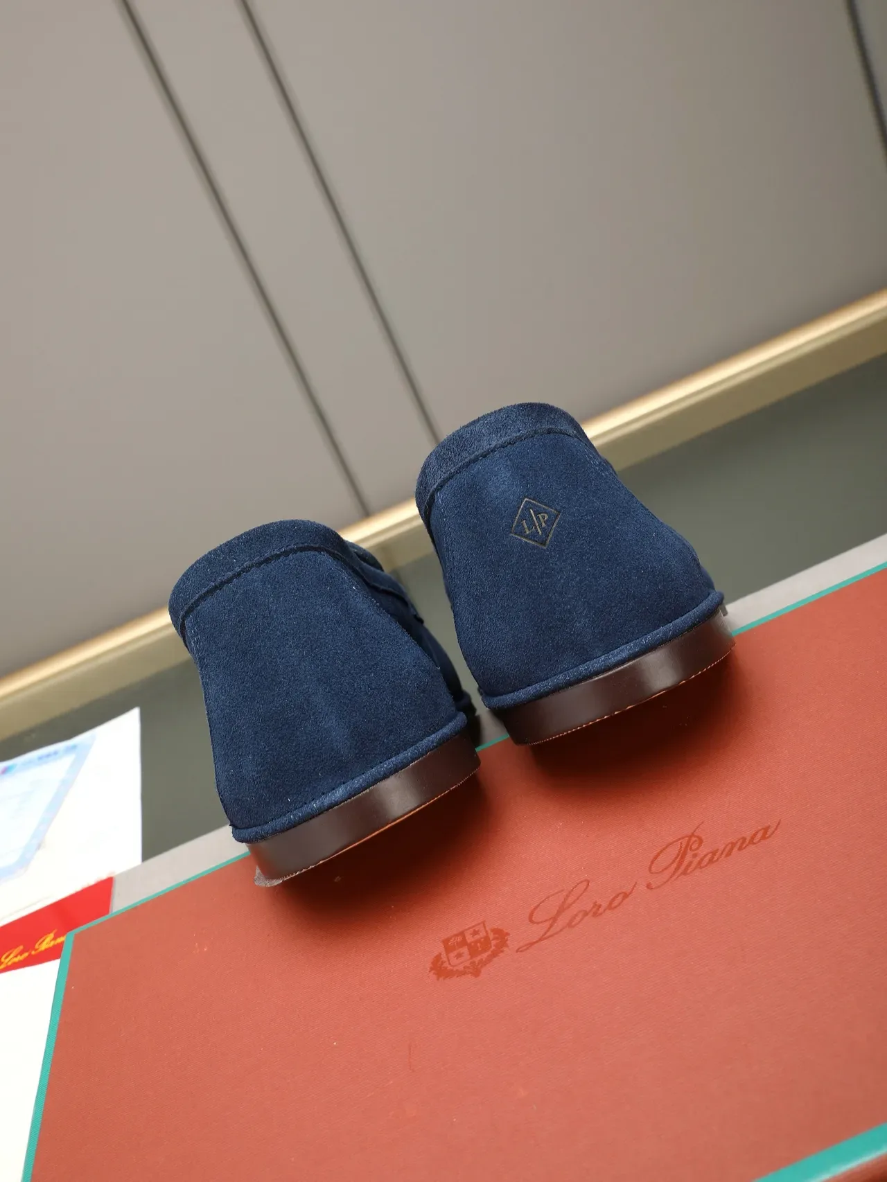Loro Piana Summer Walk Navy Suede Penny Loafer 3