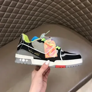 Louis Vuitton Black Gray Layered Synthetic Upper Chunky Sculpted Sole Lifestyle Sneakers