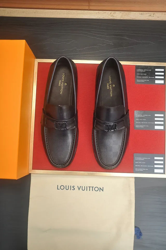 Louis Vuitton Black Leather Buckle Strap Loafers 5