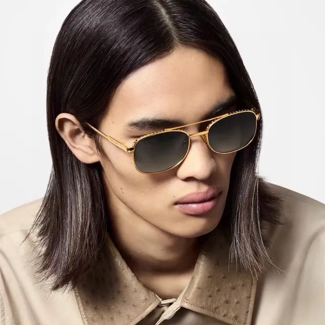 Louis Vuitton Black Metal Frame Gradient Brown Sunglasses 2
