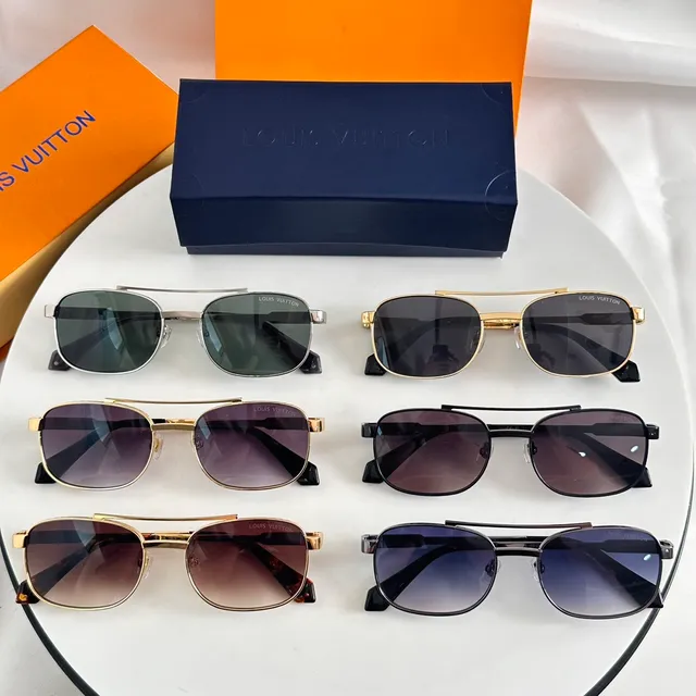 Louis Vuitton Black Metal Frame Gradient Brown Sunglasses 4