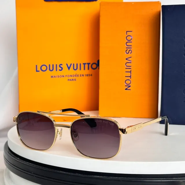 Louis Vuitton Black Metal Frame Gradient Brown Sunglasses 6