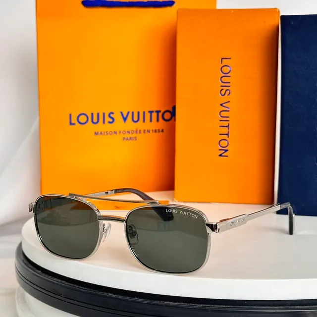 Louis Vuitton Black Metal Frame Gradient Brown Sunglasses 7
