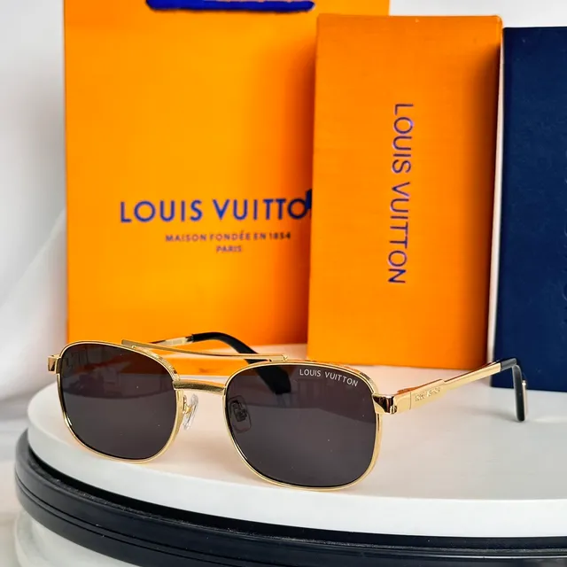 Louis Vuitton Black Metal Frame Gradient Brown Sunglasses 9