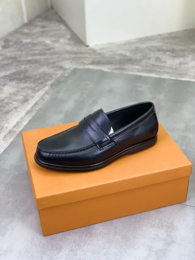 Louis Vuitton Black Penny Strap Loafer 4