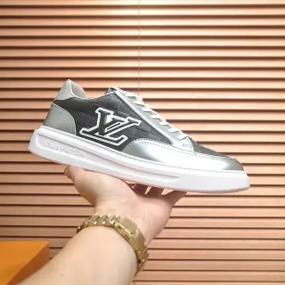 Louis Vuitton Negro Plata Monogrammed Damier Canvas Lifestyle Sneakers