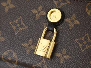 Louis Vuitton Brown Black Monogram Canvas Flap-Top Closure Chain Bag 5