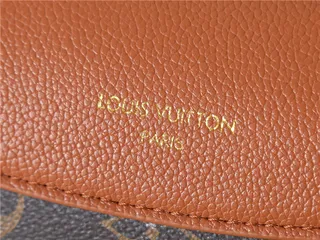 Louis Vuitton Brown Black Monogram Canvas Flap-Top Closure Chain Bag 24