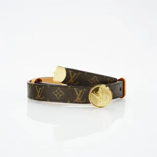 Louis Vuitton Brown Gold Monogram Canvas Hardware Leather Belt