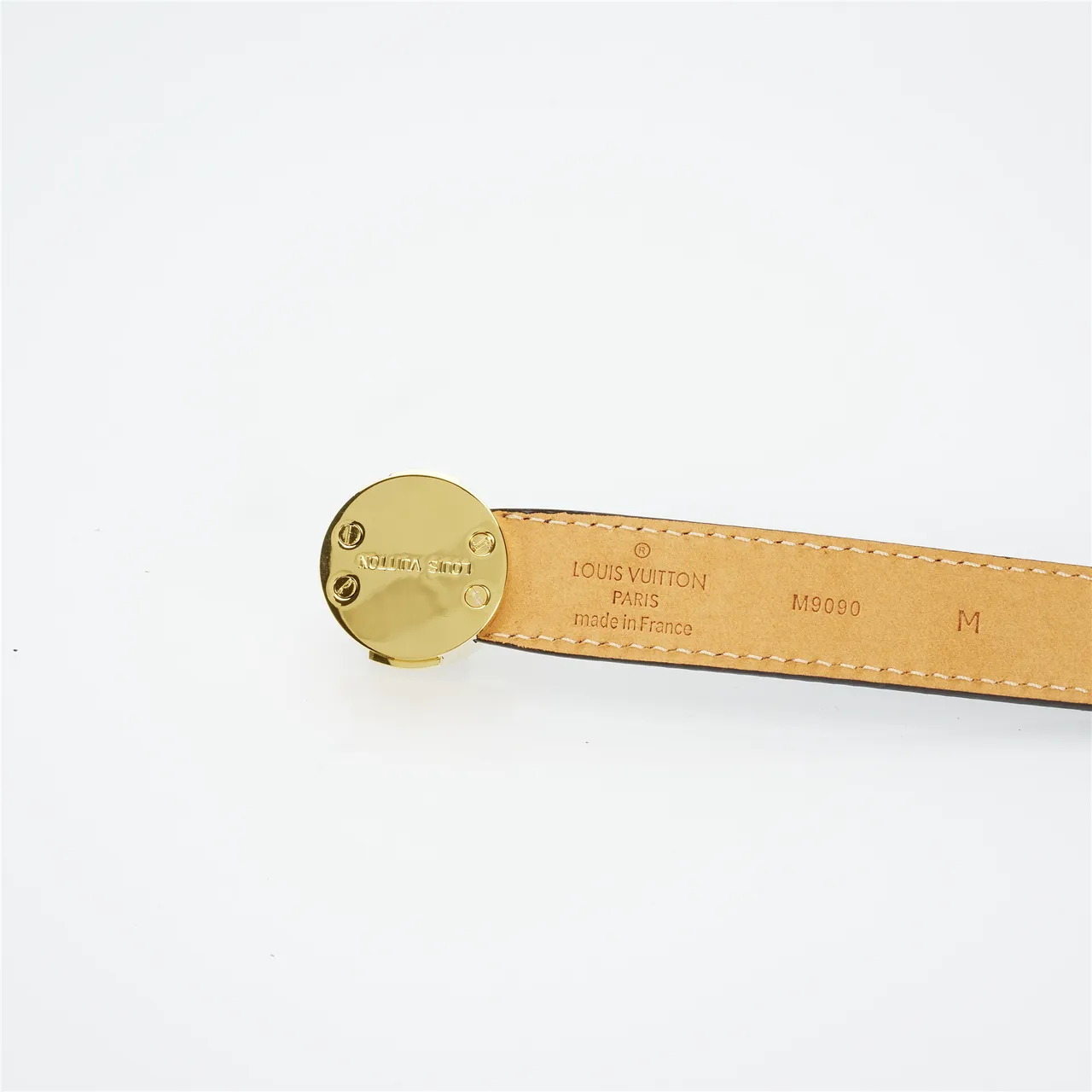 Louis Vuitton Brown Gold Monogram Canvas Hardware Leather Belt 7
