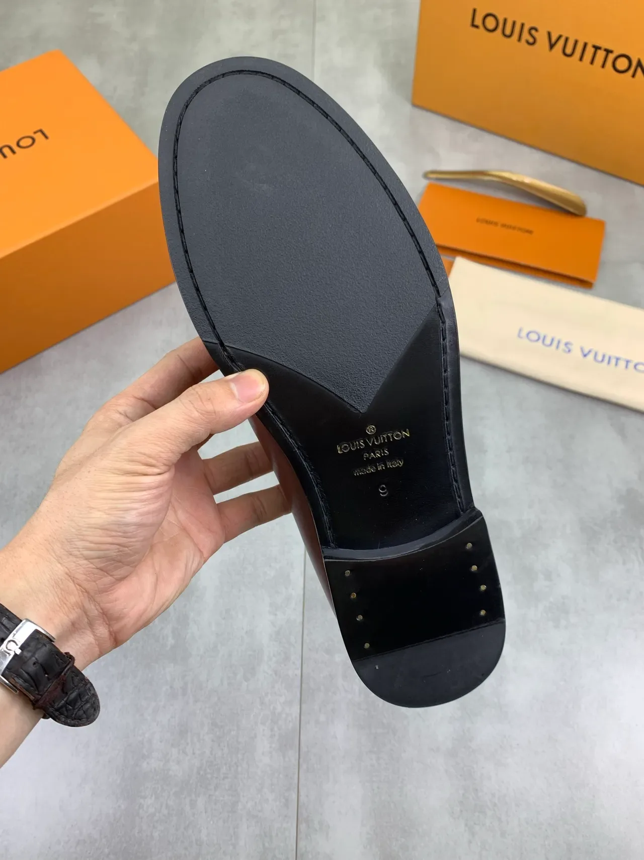 Louis Vuitton Brown Leather Flower Ornament Loafer 3
