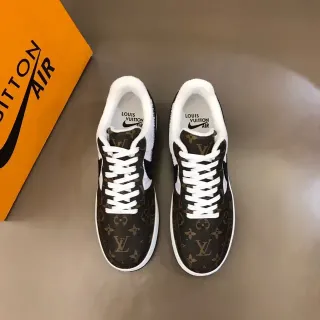 Louis Vuitton Brown White Monogram Canvas Plush Collar Lifestyle Sneakers