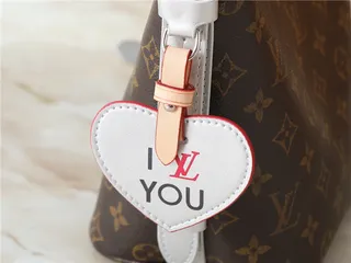 Louis Vuitton Brown White Monogram Canvas Silver-Tone Hardware Bucket Bag 6