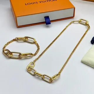 Louis Vuitton Chain Link Gold Oversized Oval Links Necklace