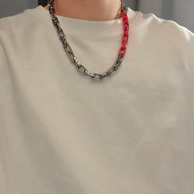 Bracelet Louis Vuitton Chain Reaction Rouge en Résine et Métal 7