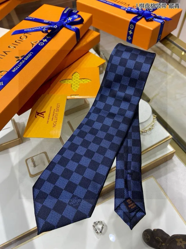 Cravate Louis Vuitton Damier Bleu Marine 5
