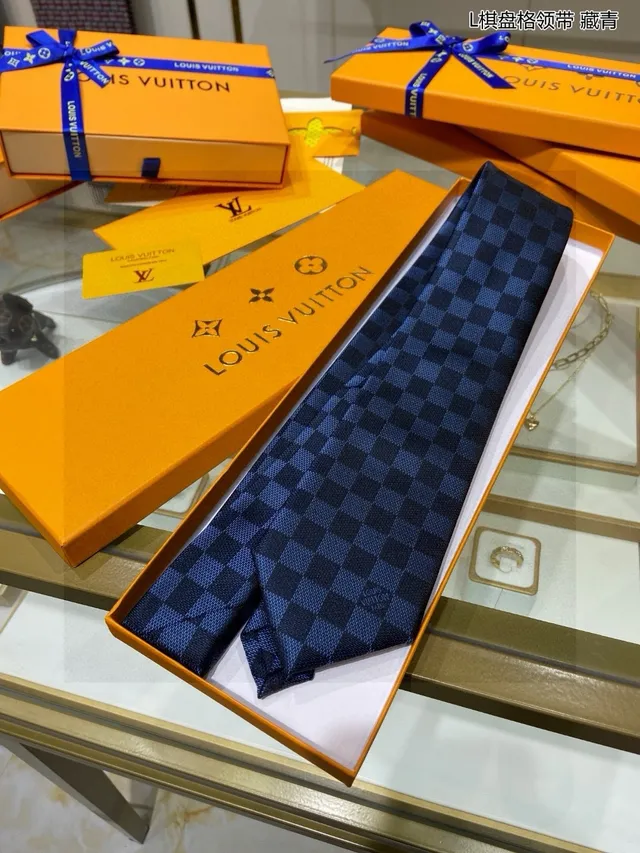 Cravate Louis Vuitton Damier Bleu Marine 6