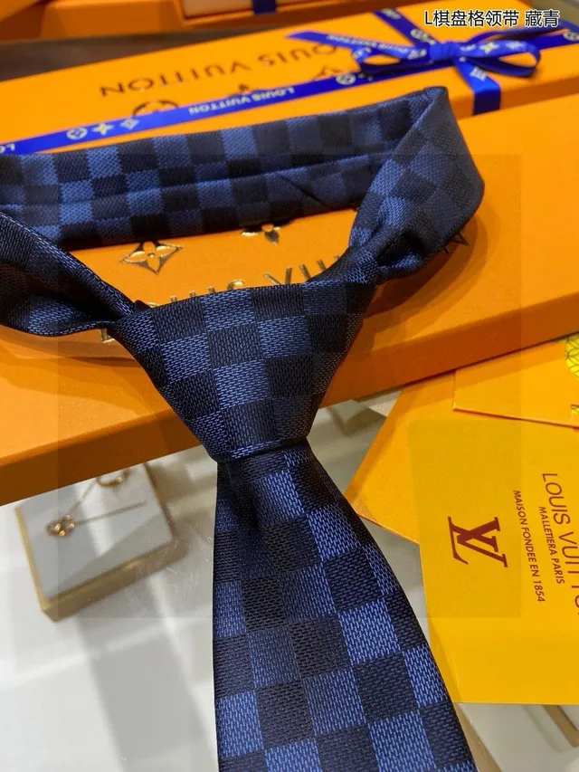 Cravate Louis Vuitton Damier Bleu Marine 8