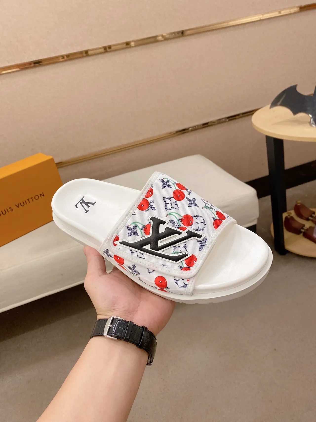 Louis Vuitton Cherry Print Slide Slippers 3