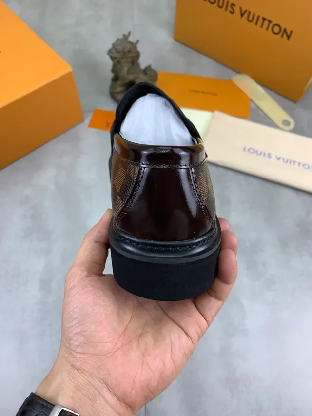 Louis Vuitton Damier Check Patent Strap Loafer 4