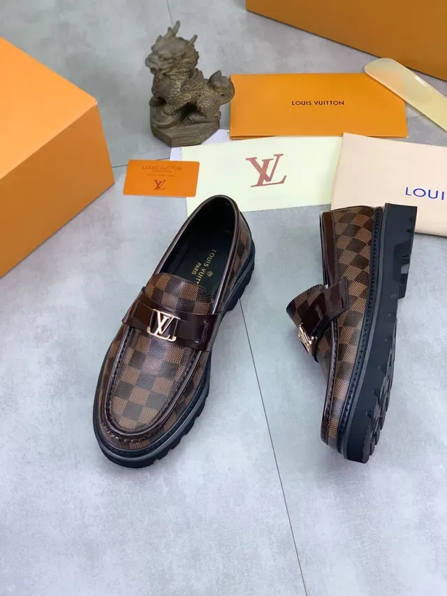 Louis Vuitton Damier Check Patent Strap Loafer 5