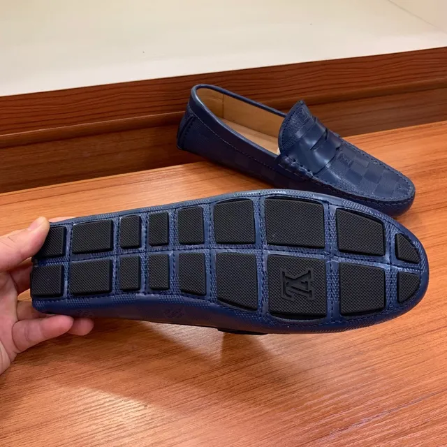 Louis Vuitton Damier Cobalt mocassim azul marinho mocassim 5