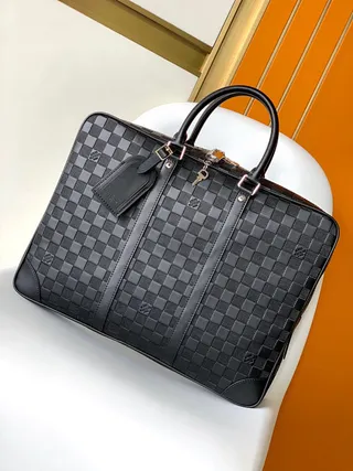 Louis Vuitton Damier Graphite Checkered Black Boston Bag 2