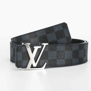 Louis Vuitton Damier Graphite Checkered Leather Belt
