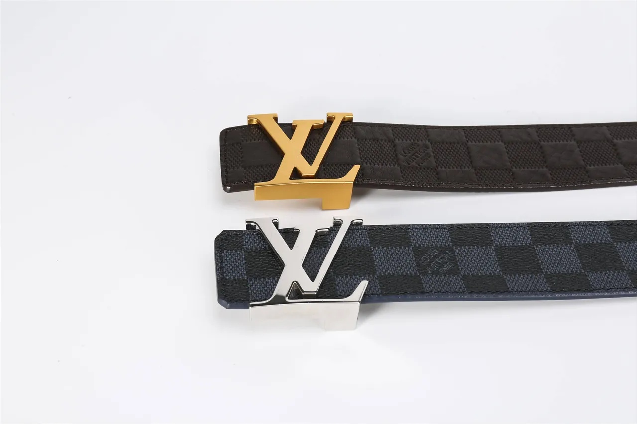 Louis Vuitton Damier Graphite Checkered Leather Belt 3