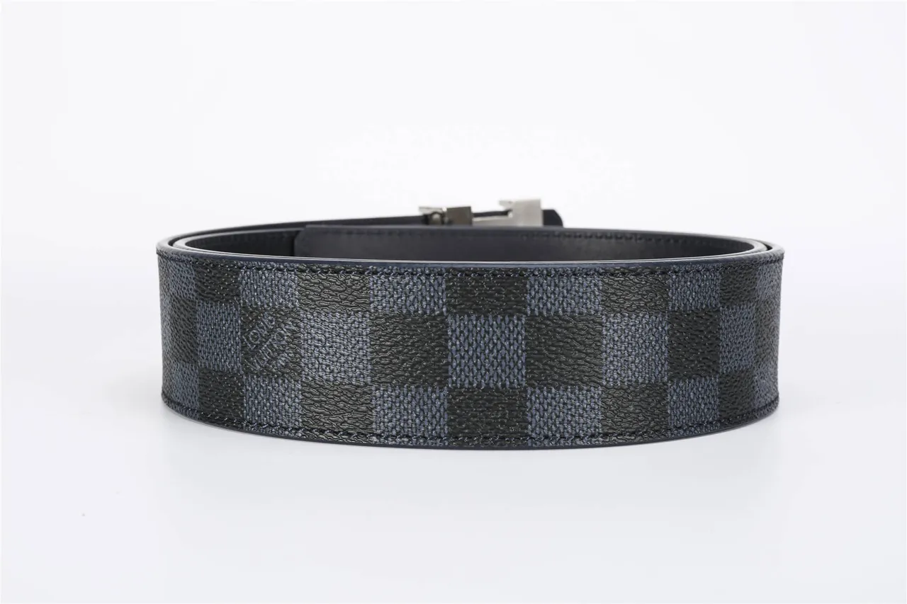 Louis Vuitton Damier Graphite Checkered Leather Belt 4