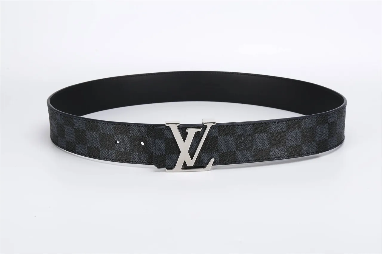 Louis Vuitton Damier Graphite Checkered Leather Belt 6