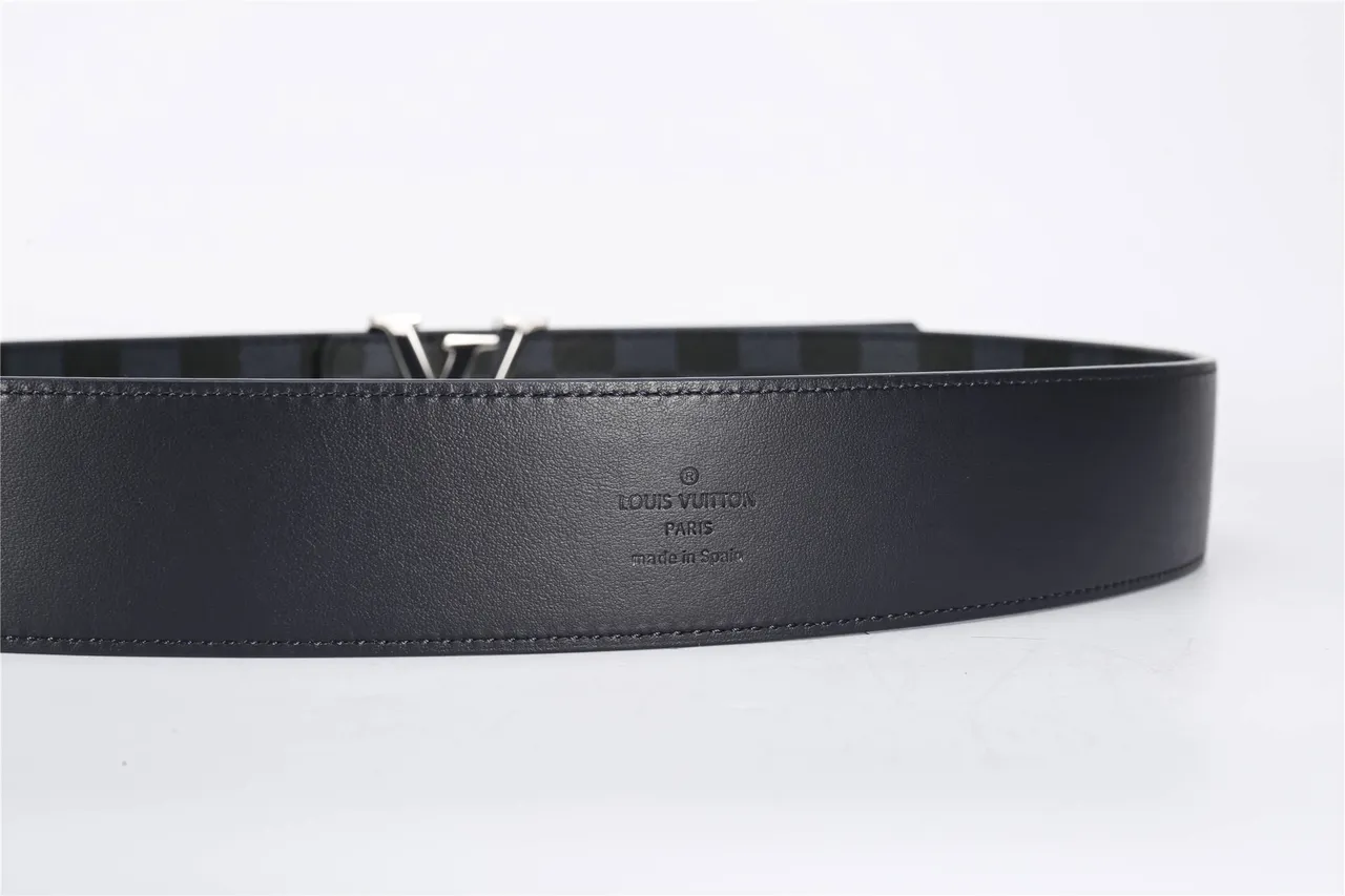 Louis Vuitton Damier Graphite Checkered Leather Belt 8