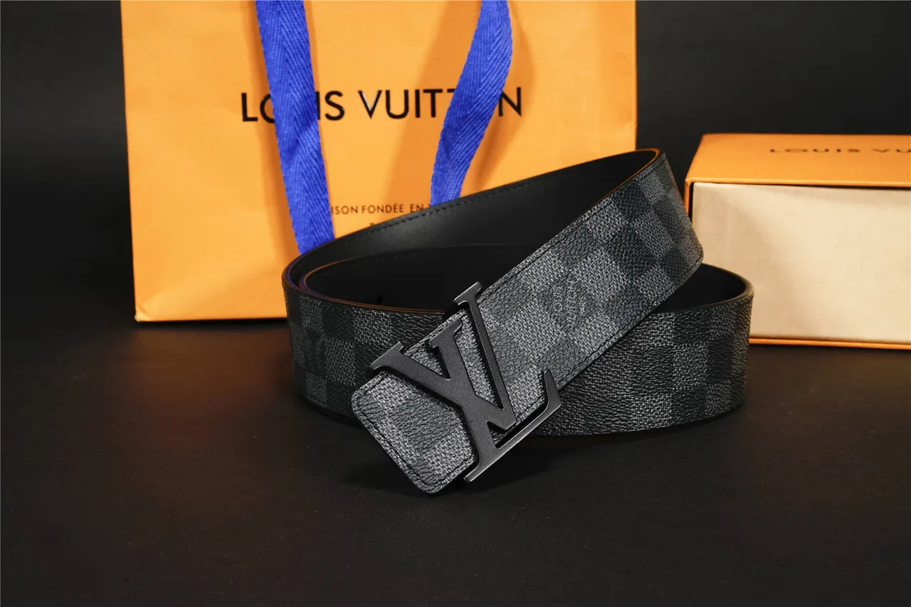 Louis Vuitton Damier Graphite Leather Belt 2