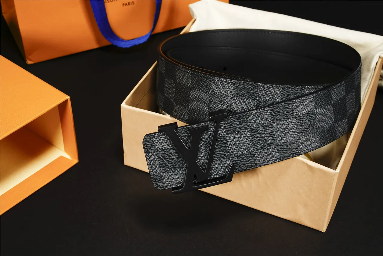 Louis Vuitton Damier Graphite Leather Belt 5