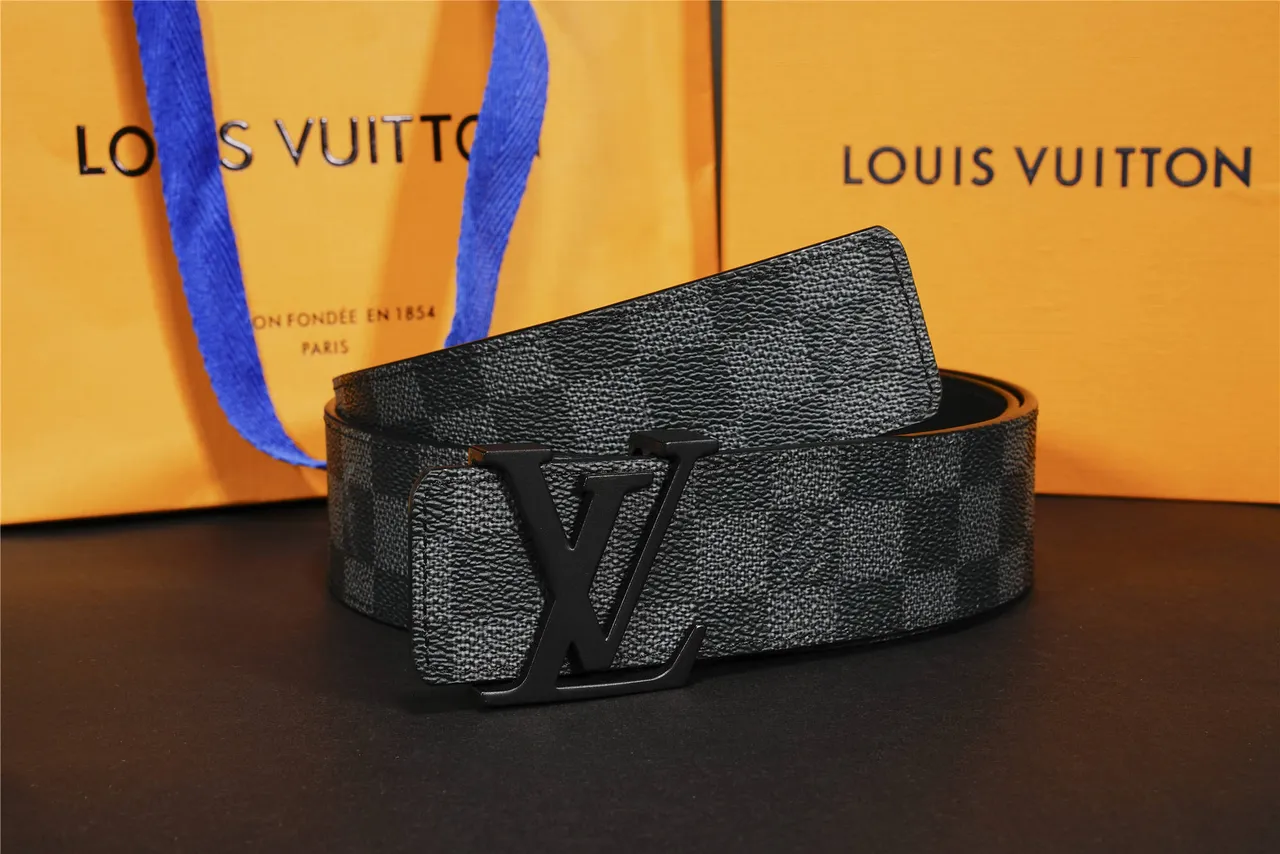 Louis Vuitton Damier Graphite Leather Belt 6