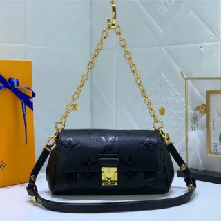 Louis Vuitton Dauphine Black Embossed Monogram Chain Bag