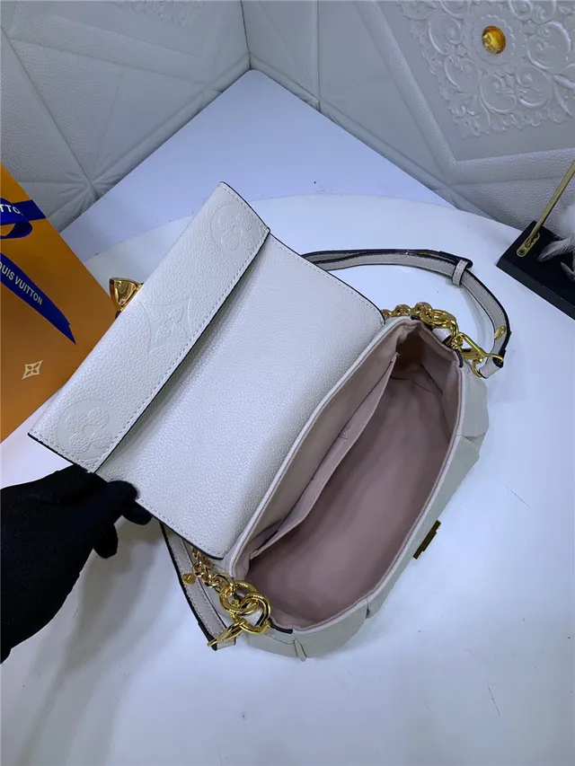 Louis Vuitton Dauphine Black Embossed Monogram Chain Bag 2