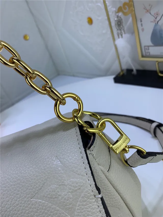 Louis Vuitton Dauphine Black Embossed Monogram Chain Bag 4