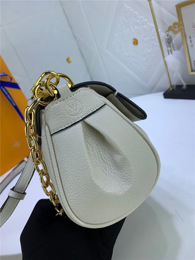Louis Vuitton Dauphine Black Embossed Monogram Chain Bag 6