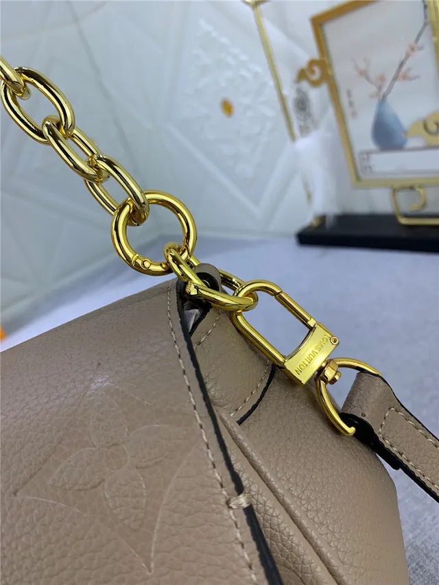 Louis Vuitton Dauphine Black Embossed Monogram Chain Bag 13