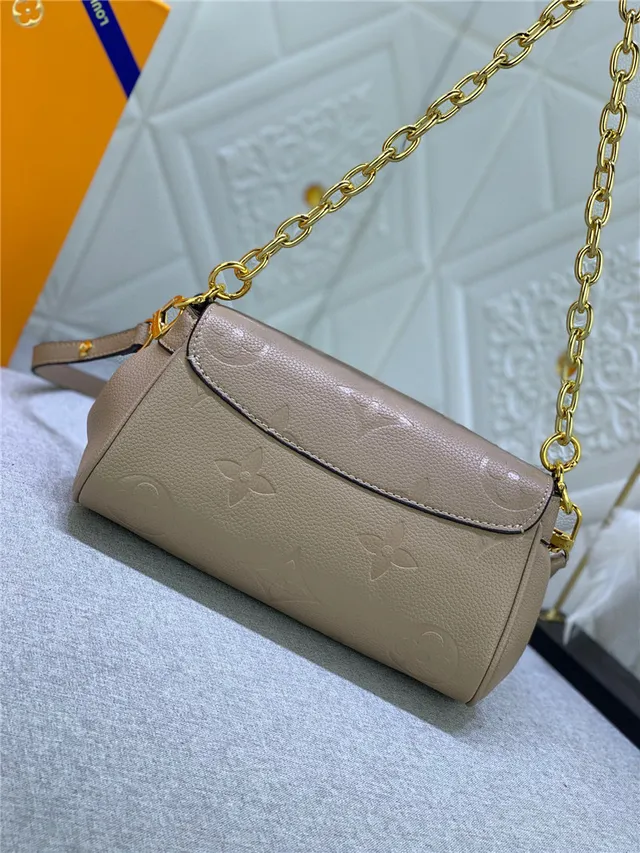Louis Vuitton Dauphine Black Embossed Monogram Chain Bag 17