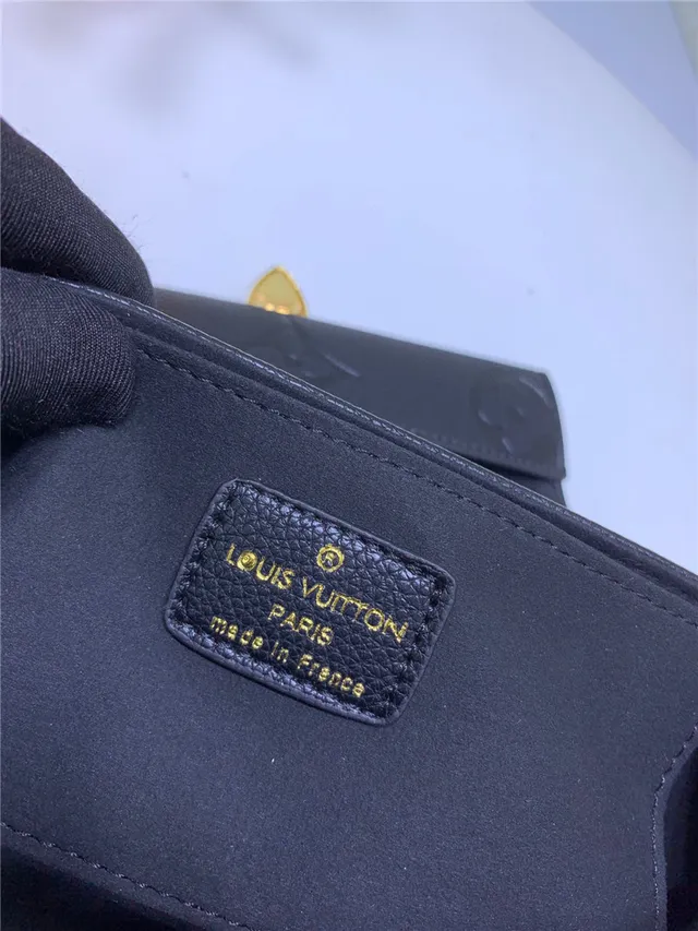 Louis Vuitton Dauphine Black Embossed Monogram Chain Bag 21