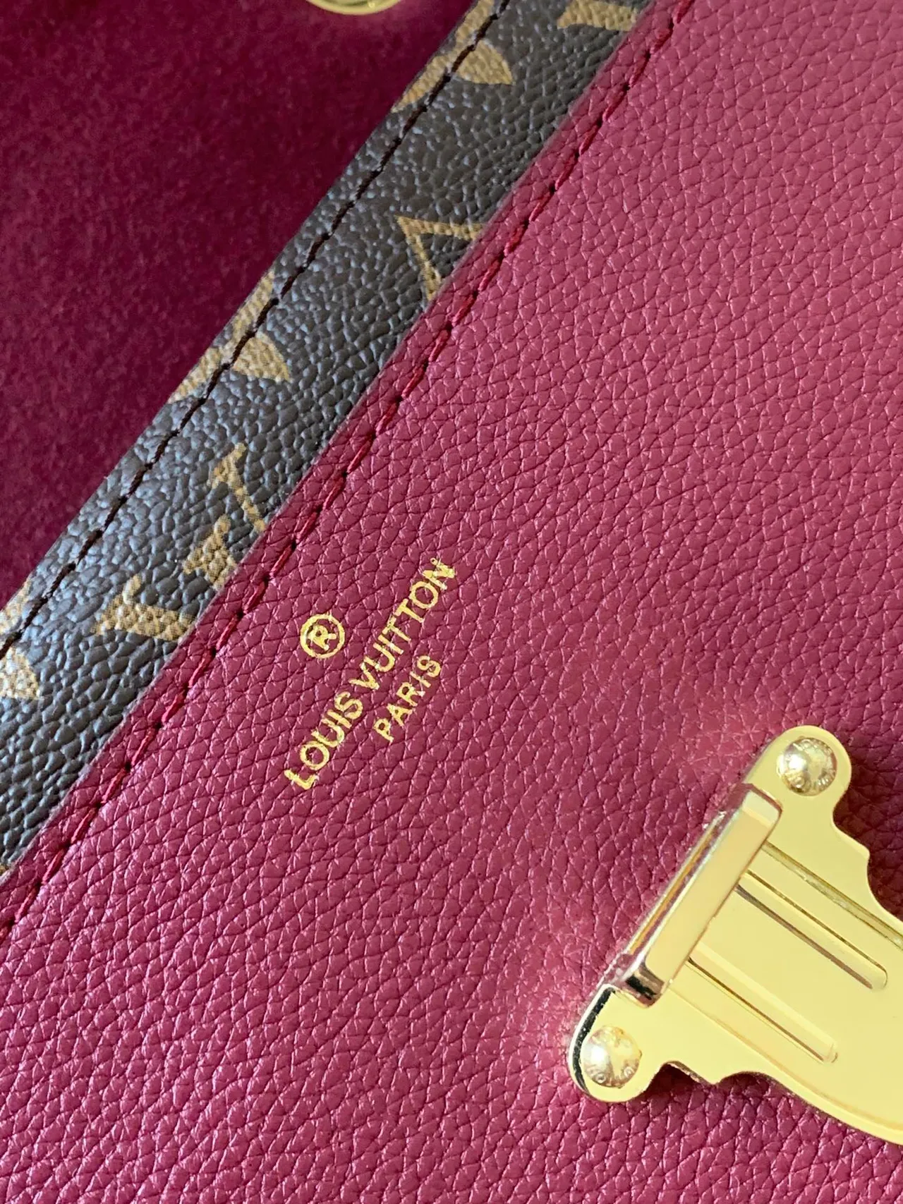 Louis Vuitton Dauphine Brown and Burgundy Monogram Chain Bag 7