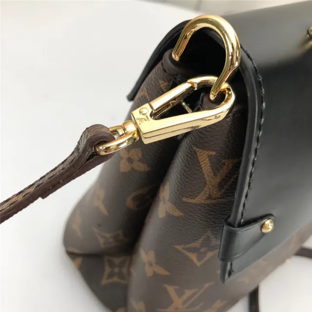 Louis Vuitton Dauphine Sac Tote Marron Toile Monogram et Cuir Noir 5