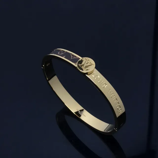 Louis Vuitton Engraved Monogram Bangle Bracelet 3