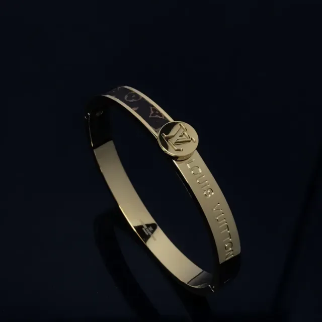 Louis Vuitton Engraved Monogram Bangle Bracelet 4