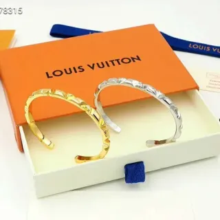 Louis Vuitton Faceted Geometric Open Cuff Bracelets